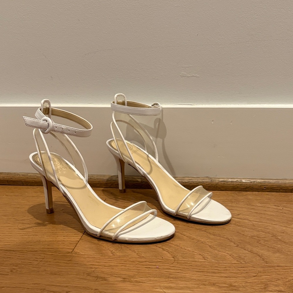 Guess White Strappy Heels